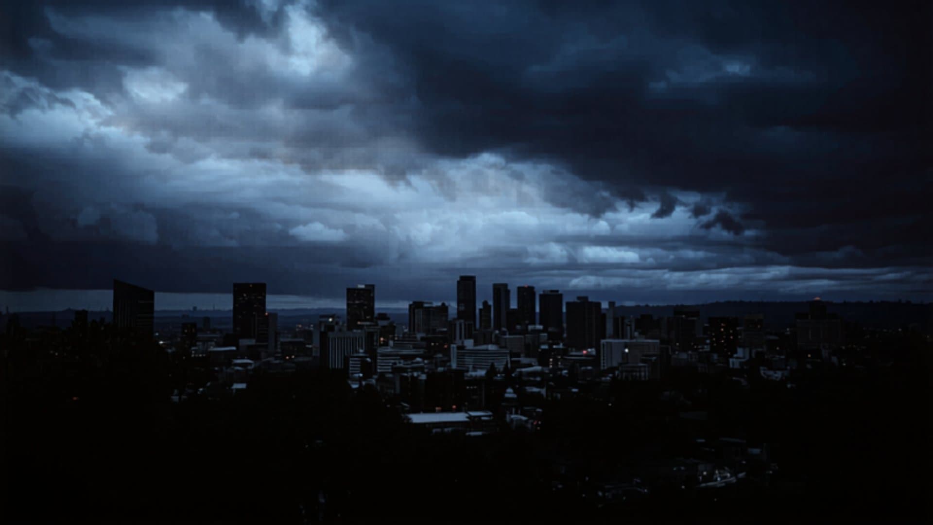 Portland Oregon downtown at dusk